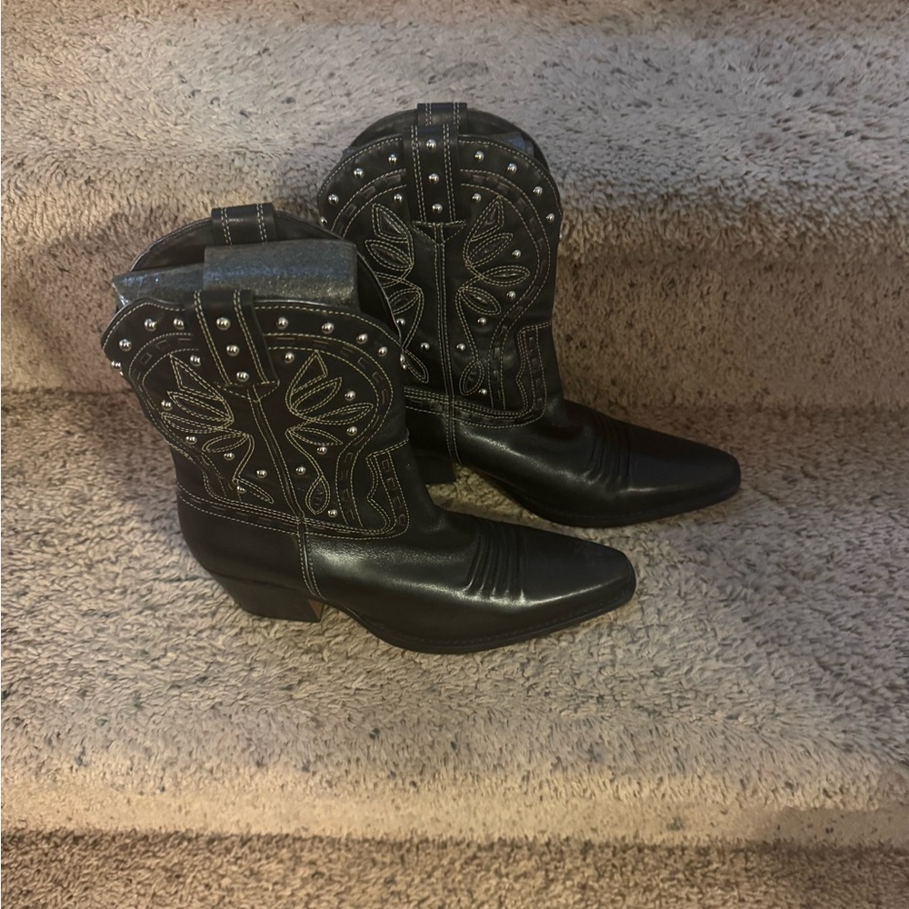 Worn once!  Gorgeous cowgirl boots made by Cole Haan!!Just lovely!!